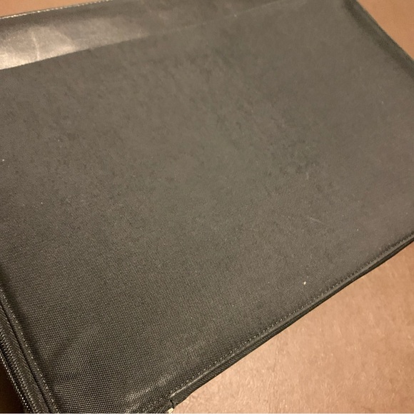 TUMI 2967D Black Leather Nylon Briefcase Laptop Shoulder Messenger Bag - Picture 14 of 16